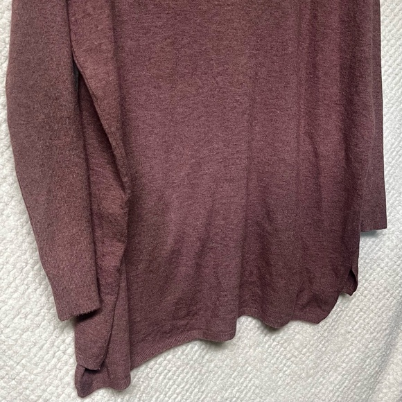 Altar'd State Womens Deep Plum Tunic Sweater Relaxed Fit Patch Pocket Boho S/M - Picture 10 of 11
